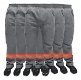 Kit 6-calça Uniforme Em Brim