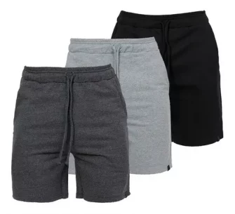 Kit C/ 3 Bermudas De Moletom Masculina Academia / Casual