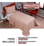 Cobre Leito Solteiro 2 Peças