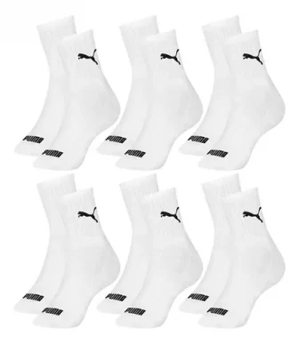 Kit Com 6 Meias Cano Medio Algodão Esportiva Puma