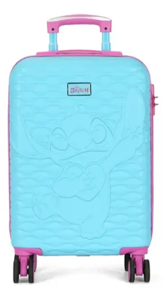 Mala De Bordo Meninas Stitch E Angel Rodas 360 Tam P Up4you