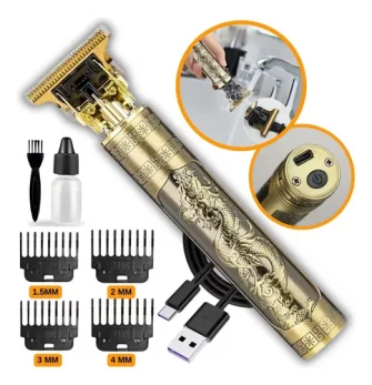 Maquina Maquininha De Cortar Cabelo Barbeador Eletrico Aparador De Pelos Acabamento Dragão...