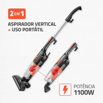 Mondial Turbo Cycle Ap-35 aspirador de pó 1100w cor preto/laranja