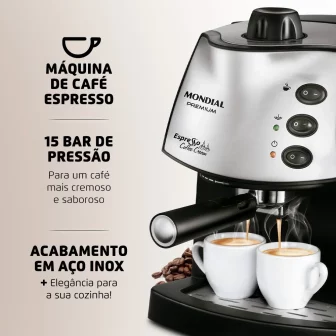Máquina De Café Expresso Mondial C-08 Cor Preto