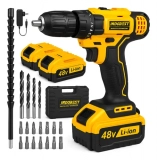 Parafusadeira Furadeira Sem Fio 48 2 Baterias