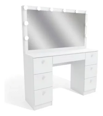 Penteadeira Ditália Pe80 com Kit Luz Branco Cor Branco