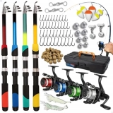 Pescamping Kit Pesca Completo 4 Varas Fibra