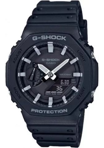Relógio Casio G-shock Ga-2100-1adr Carbon Core Guard Cor da correia Preto Cor...