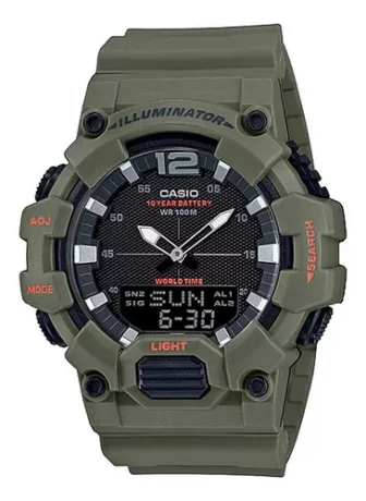 Relógio Casio Masculino Standard Digital Hdc-700-3a2vdf Cor da correia Verde Cor do...