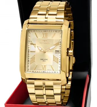 Relógio Masculino Technos Executive Dourado 1 Ano