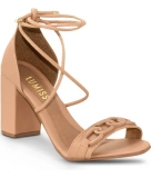 Sandalia Amarração Salto Grosso