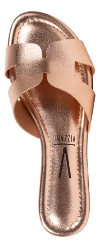 Sandália Rasteirinha Feminina Brilho Conforto Original