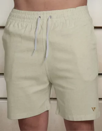 Short Bermuda Praia Linho Mauricinho Masculino Verão Voker