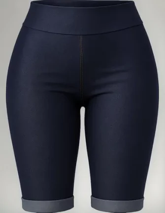 Shorts Jeans Feminino Cintura Alta Bermuda Cotton Tipo Jeans