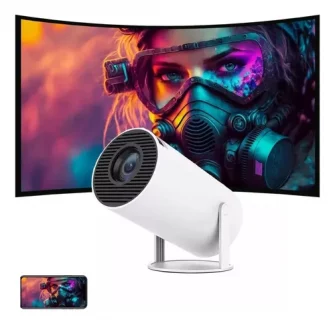 Smart projetor HW HY300 mini projetor Suporta 4K portátil Branco