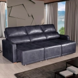 Sofá 4 Lugares 2,50m Retrátil E Reclinável