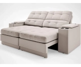 Sofá Com Usb Retrátil E Reclinável Eureka 1,70m