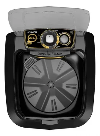 Tanquinho Newmaq Plus 20.5kg Semiautomático Turbilhonamento Cor Preto