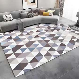 Tapete 2,00x1,40 Belga Antiderrapante Moderno Geométrico Sala E Quarto Luxo Fácil De...