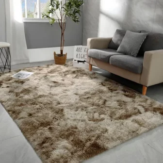 Tapete 2,00x1,50 Peludo Felpudo Sala E Quarto Cores Cor Bege-mesclado Desenho Do...