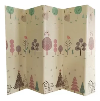 Tapete Tatame Corujinha Infantil Emborrachado Dupla Face 6mm