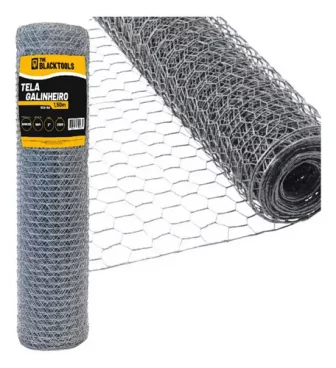 Tela Galinheiro Galvanizada Proteção Cercado 1,50x50 metros