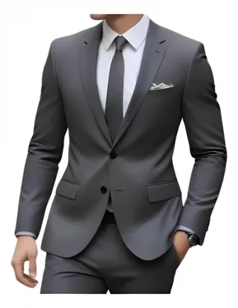 Terno Italiano Slim Cinza/chumbo, Promoção Queima De Estoque